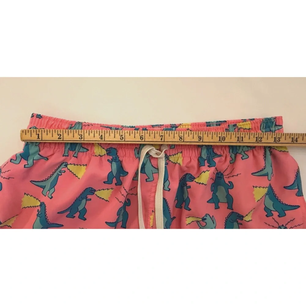 Chubbies The Dino Swim Trunks Lined Men’s size Medium in Pink Beach Summer Vacay